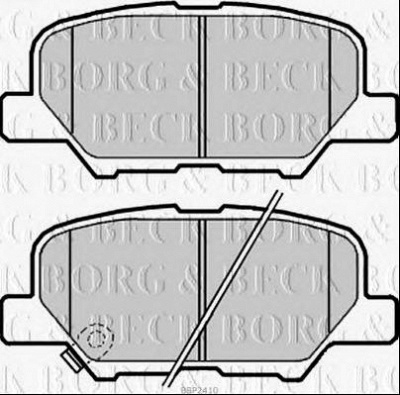 BORG & BECK bbp2410 -  Комплект тормозных колодок, дисковый тормоз